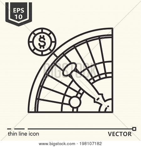 Casino Theme. Vector Single Isolated Icon.