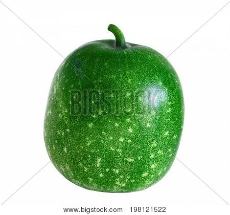 Round winter melon ash gourd isolated on white background