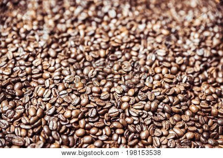 A lot of coffee beans. Coffeine backround