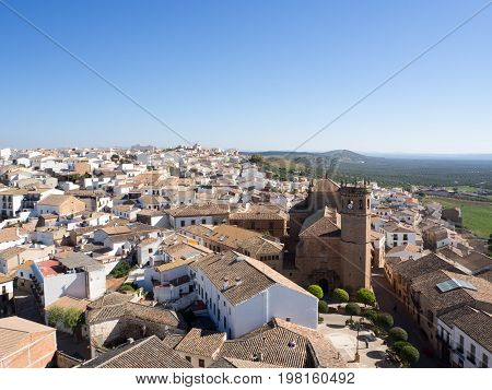 Panoramic view of an Andalusian village in Spain