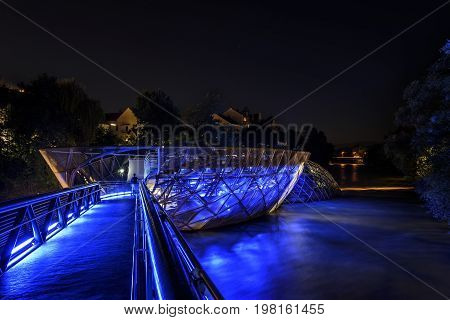 the Murinsel is a impressive Landmark in the City of Graz