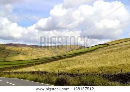 A view of the hills above Glossop in the Peak District national park