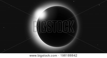 A solar eclipse vector illustration, EPS and jpg file