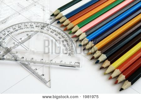 눈금자 및 수채화