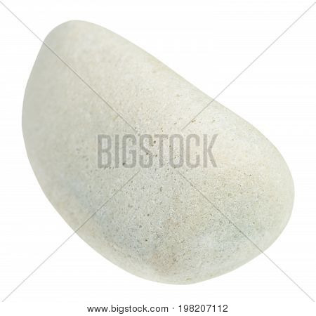 Pebble Of Limestone Stone Isolated
