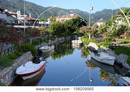 Icmeler, Turkey, July 2, 2017. River view
