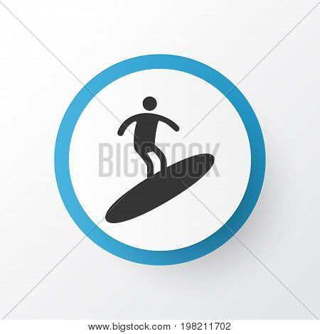Premium Quality Isolated Boardsports Element In Trendy Style.  Surfing Icon Symbol.