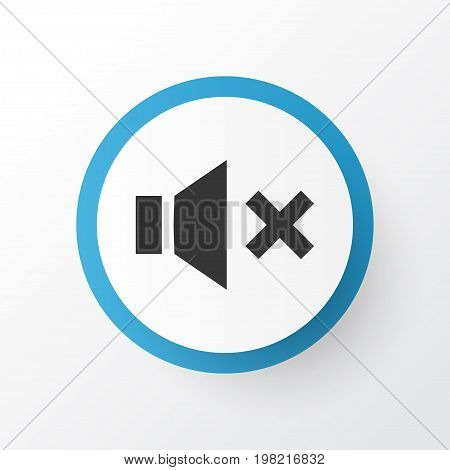 Premium Quality Isolated Silence Element In Trendy Style.  Mute Icon Symbol.