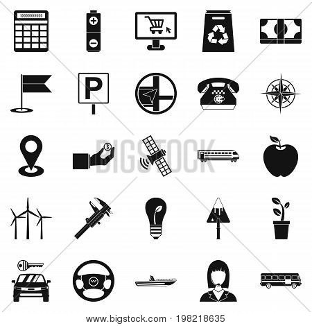 Engineering icons set. Simple set of 25 engineering vector icons for web isolated on white background