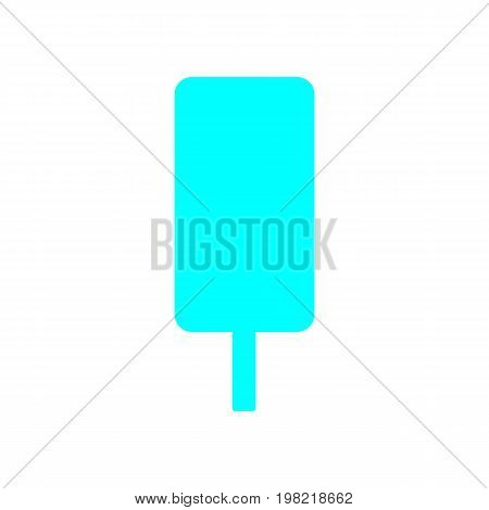 Ice cream icon in flat style. I - Ice cream. Vector illustration for print, cards and creaive design