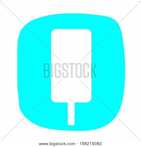 Ice cream icon in flat style. I - Ice cream. Vector illustration for print cards and creaive design