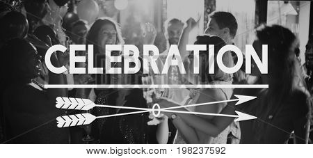 Party Reunion Mirthful Cheers Word