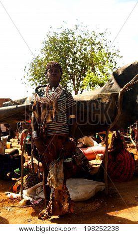 Hamer tribe girls - 03 october 2012 Omo valley Ethiopia