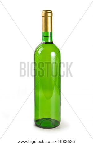 Verde bottiglia con vino