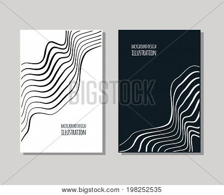 Minimal covers design set. Sample Stripc omposition Simple shapes with trendy gradients. Eps10 layered vector.