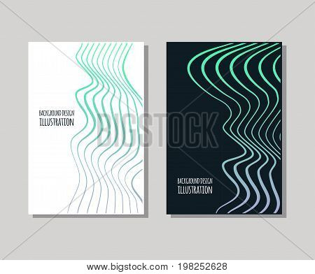 Minimal covers design set. Sample Stripc omposition Simple shapes with trendy gradients. Eps10 layered vector.