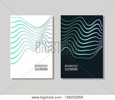 Minimal covers design set. Sample Stripc omposition Simple shapes with trendy gradients. Eps10 layered vector.