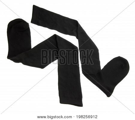 Pair of Nylon Stockings on White Background