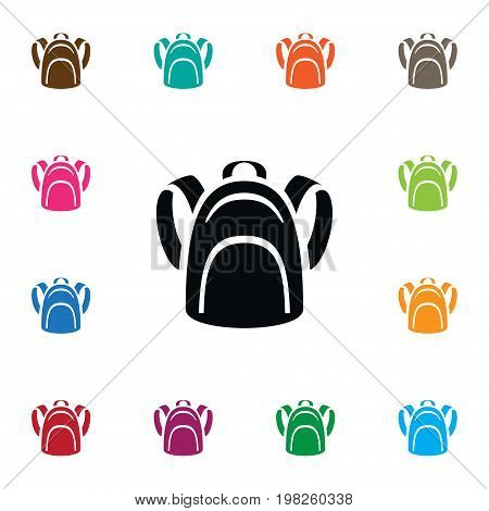 Haversack Vector Element Can Be Used For Haversack, Backpack, Bag Design Concept.  Isolated Packsack Icon.