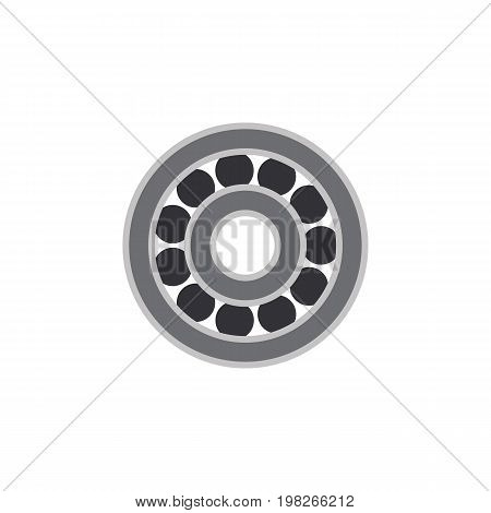 Brake Disk Vector Element Can Be Used For Ball, Bearing, Disk Design Concept.  Isolated Ball Bearing Flat Icon.