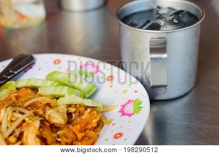 Thai Food Pad Thai, Stir Fry Noodles In Padthai Style