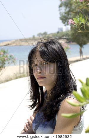 Attractive Young Woman In Cafe