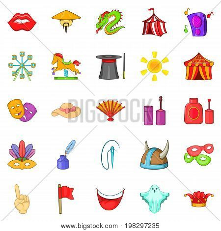 Jollify icons set. Cartoon set of 25 jollify vector icons for web isolated on white background