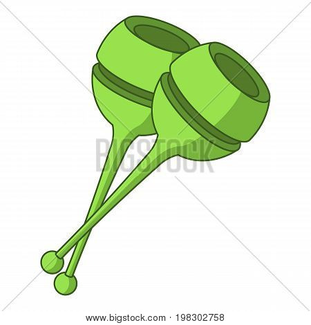 Gymnastic mace icon. Cartoon illustration of gymnastic mace vector icon for web design