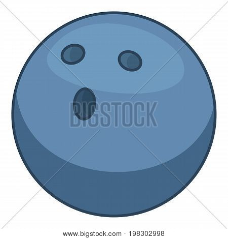 Bowling ball icon. Cartoon illustration of bowling ball vector icon for web design