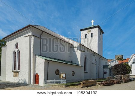 The Marstrand Church is a church building in Marstrand Sweden. Belonging to the Marstrand Parish of the Church of Sweden it is supposed to have been built between the late 13th and early 14th century. It was rebuilt in 1806 and renovated in 1912