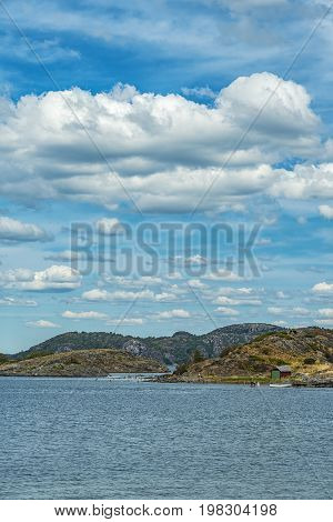 A view of the archipelagos of Marstrand at the west gotaland region of Sweden.