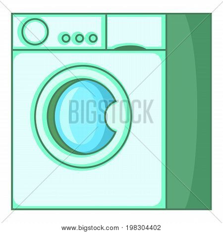 Washing machine icon. Cartoon illustration of washing machine vector icon for web design