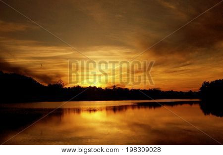 Beautiful sunset marks the end of another Day