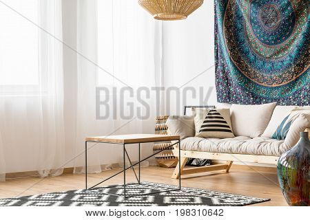 Living Room In Ethnic Style