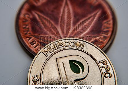 Gold Peercoin Coin