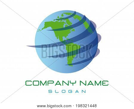 earth vector logo on a white background