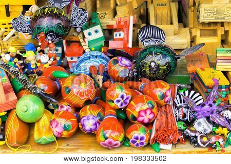 OAXACA MEXICO - MARCH 7: Traditional handicrafts from Oaxaca Mexico on March 4 2017