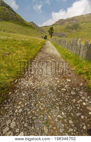 Cwmorthin, Hanging Valley In North Wales With Ruined Chapel