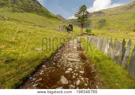 Cwmorthin, Hanging Valley In North Wales With Ruined Chapel