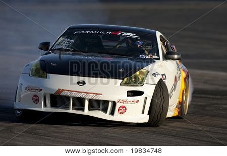 IRWINDALE, CA. - OCTOBER 16: Matt Waldin competes at Toyota Speedway during Formula Drift round 7 on October 16th 2009 at the Toyota Speedway in Irwindale.