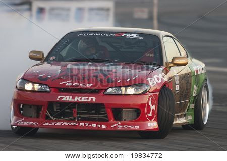 IRWINDALE, CA. - OCTOBER 16: Ross Petty competes at Toyota Speedway during Formula Drift round 7 on October 16th 2009 at the Toyota Speedway in Irwindale.