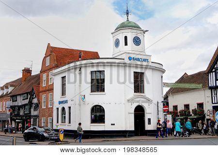 Stratford-upon-avon, Uk - July 21 2017: Old Barclays Bank, A Grade Ii Listed Building At Market Cros