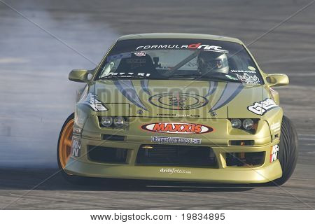 IRWINDALE, CA. - OCTOBER 16: Michael Essa competes at Toyota Speedway during Formula Drift round 7 on October 16th 2009 at the Toyota Speedway in Irwindale.