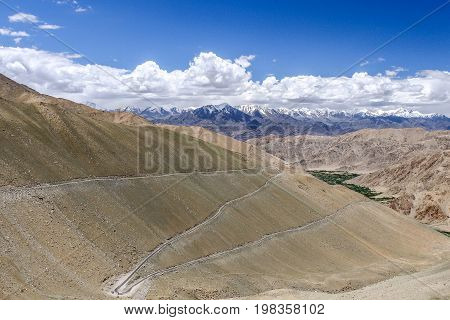 Landscape aroung Lake Pangong (Pangong Tso) in Ladakh, India