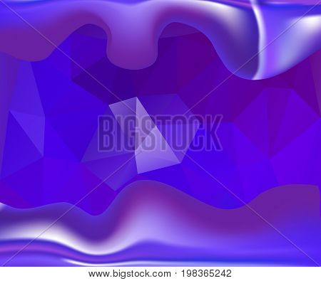 Purple-lilac and violet luminous wavy background. Shining and contemporary vector illustration