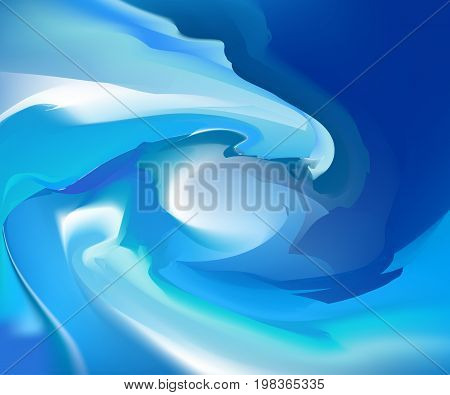 Blue Wavy Vector Background