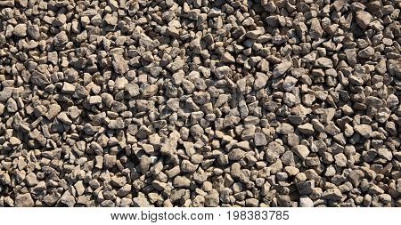 image of many gravel at dry sunny day