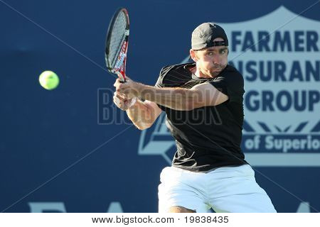 LOS ANGELES, CA. - 29 lipca: Benjamin Becker Niemiec (na zdjęciu) i [WC] James Blake USA gry