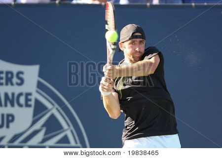 LOS ANGELES, CA. - 29 lipca: Benjamin Becker Niemiec (na zdjęciu) i [WC] James Blake USA gry