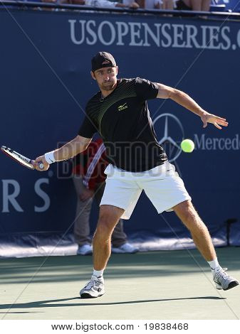 LOS ANGELES, CA. - 29 lipca: Benjamin Becker Niemiec (na zdjęciu) i [WC] James Blake USA gry